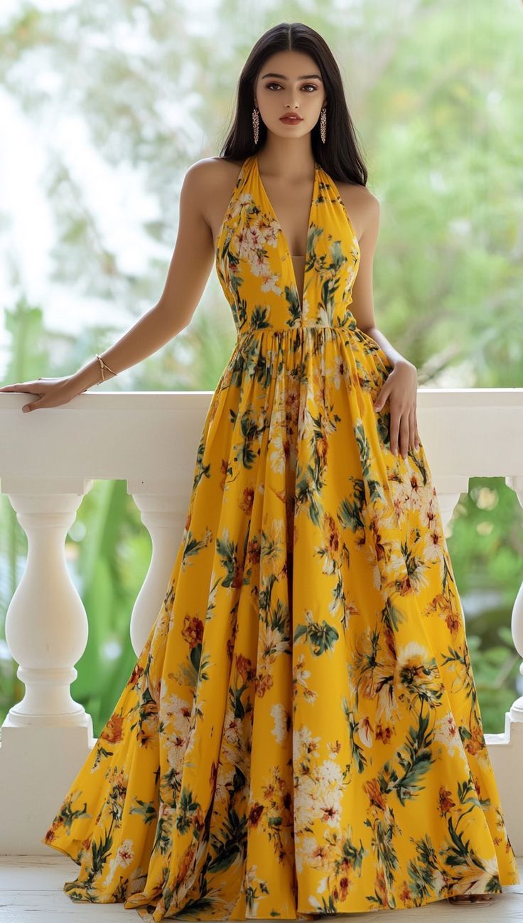 Yellow Maxi Sundresses