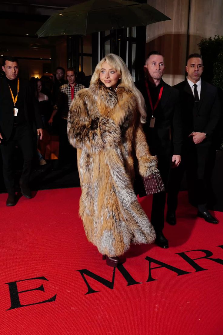 Animal print faux fur coat