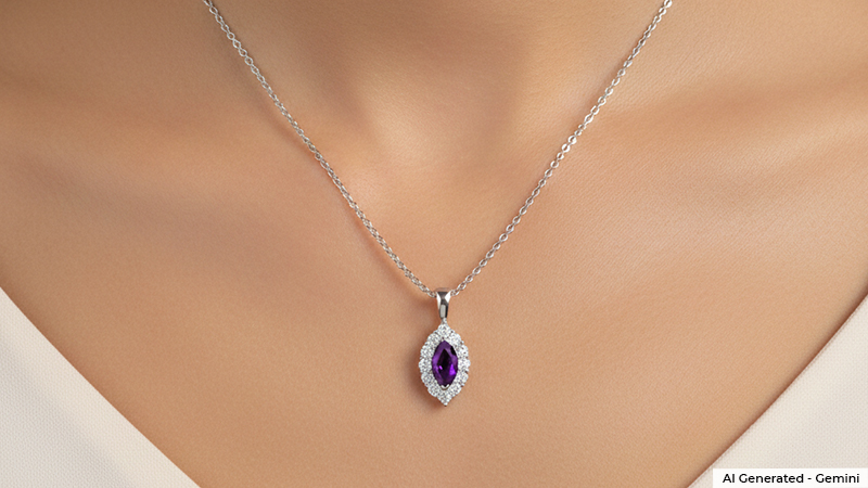 Amethyst pendant necklace