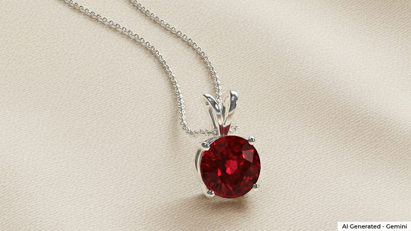 Ruby pendant necklace