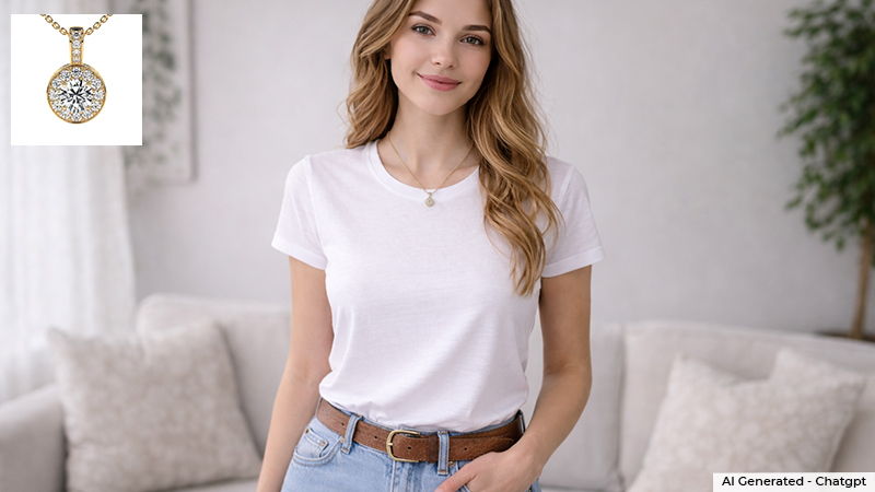 Diamond pendant necklace