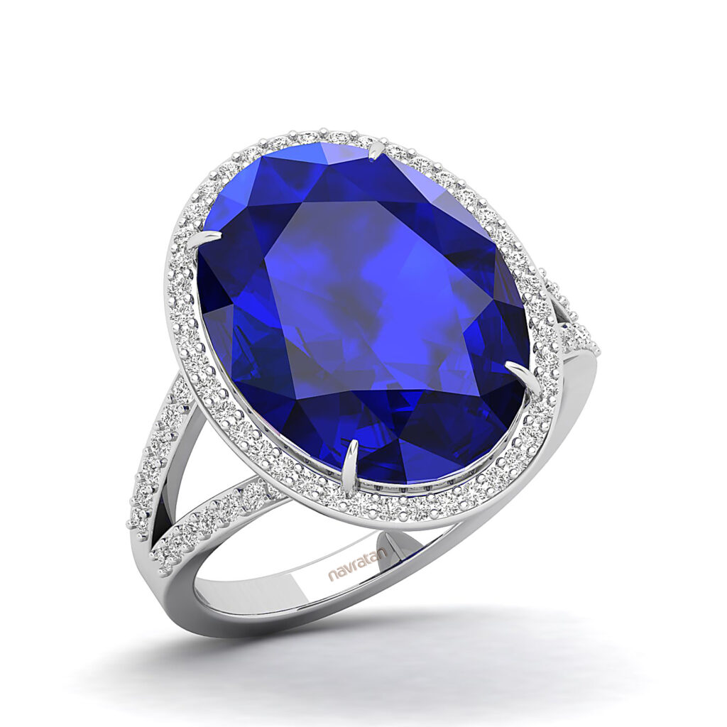 blue gemstone ring