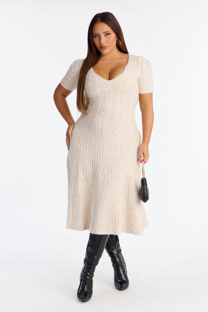 Double Vanilla knitted dress