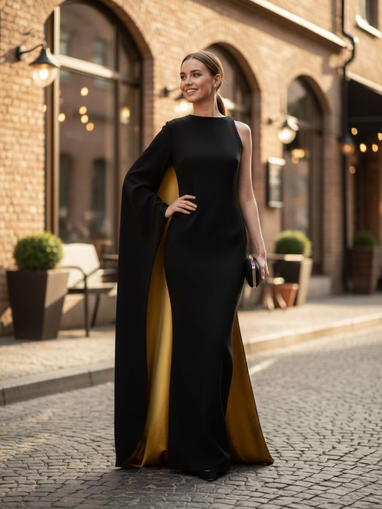 Black Cape dress