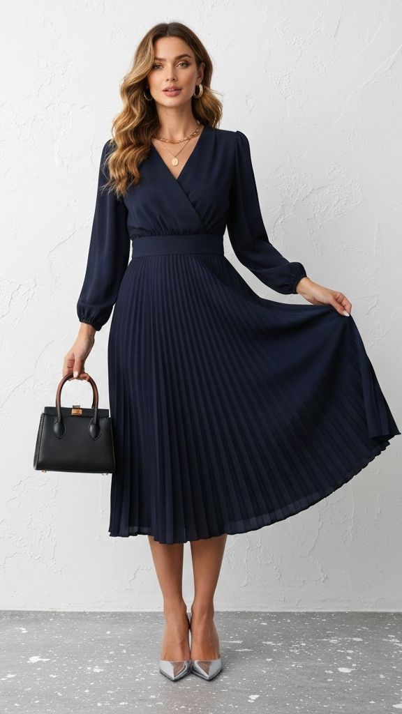 navy blue work-to-wine dress