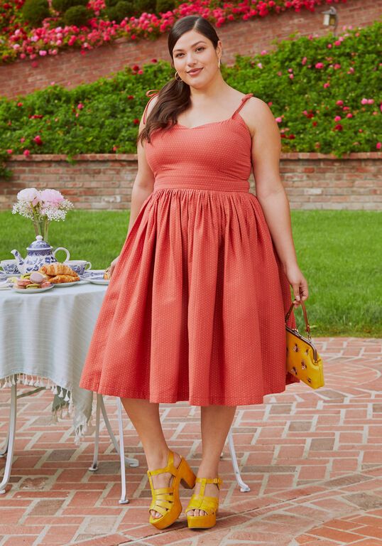 Red Plus-size dress