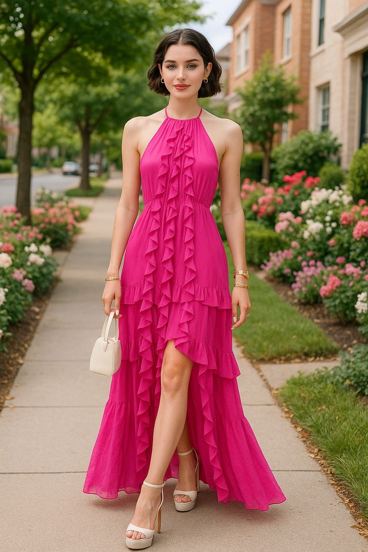 Pink maxi dresses