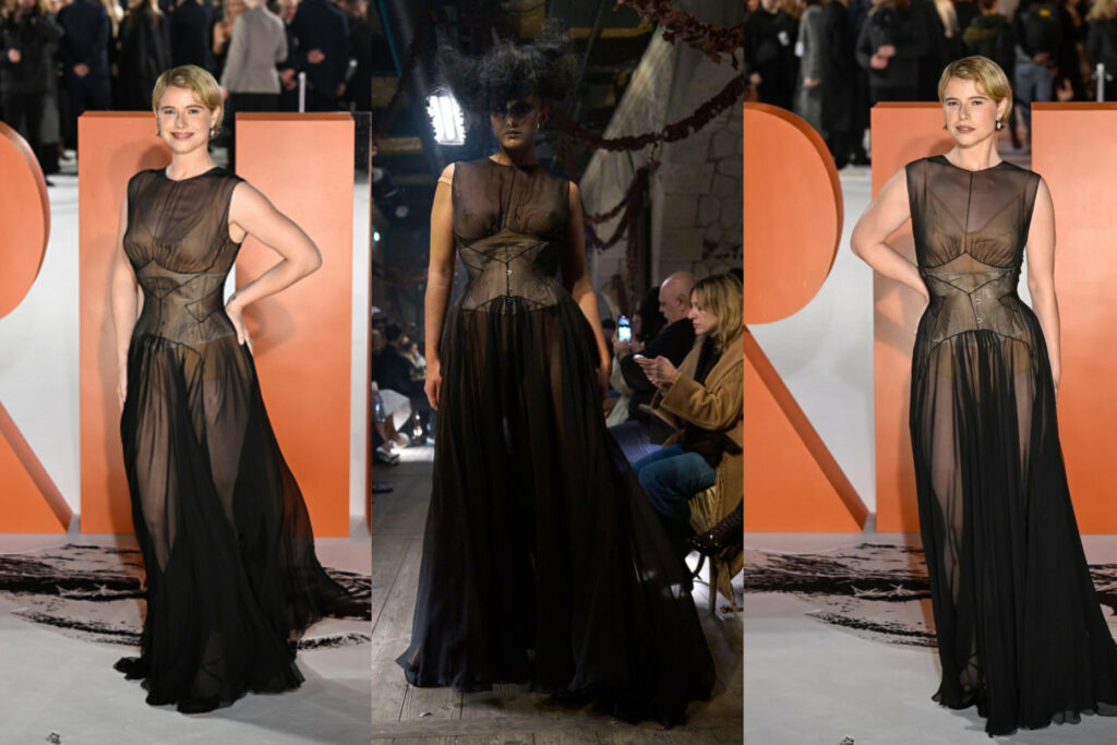 Jessie Buckley Stuns in Maison Margiela Artisanal Dress at “The Bride!” London Premiere—See Her Jaw-Dropping Look!