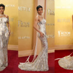 Teyana Taylor Turns Heads in a Thom Browne Gown at the 2026 Actor Awards