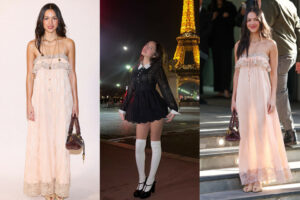 Olivia Rodrigo stuns in Chloé and Vintage Anna Sui at Paris Fashion Week Fall/Winter 2026/2027