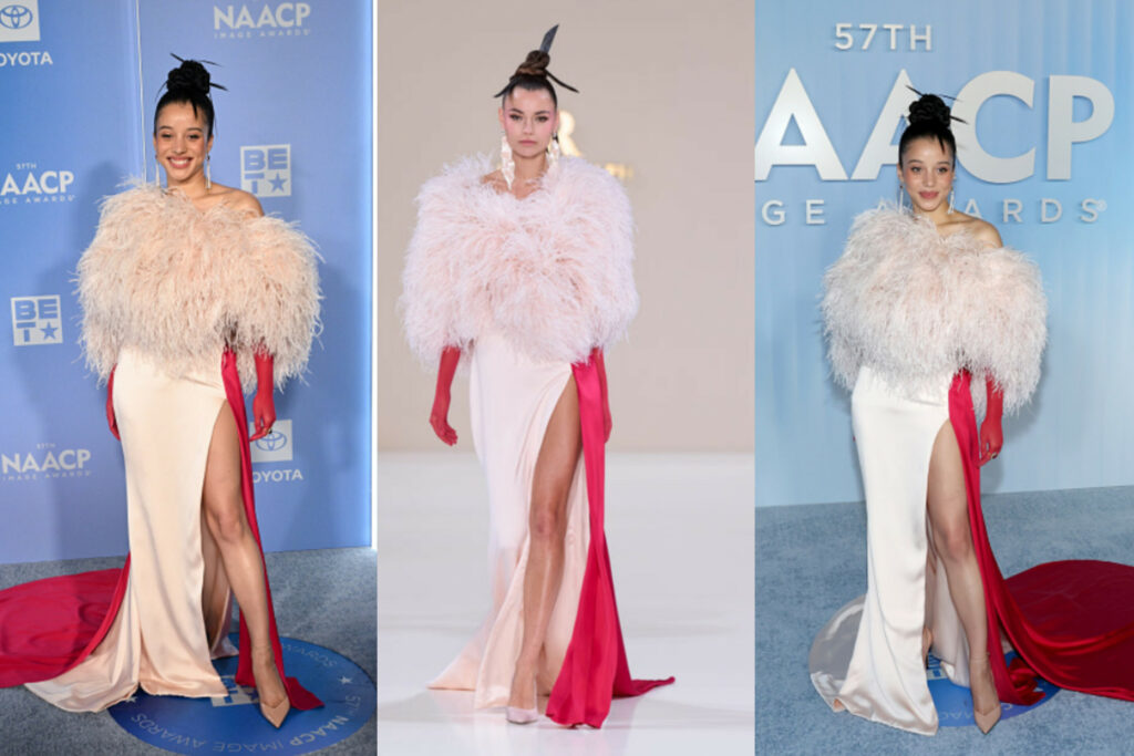 Chase Infiniti in Tamara Ralph couture at the 2026 NAACP Image Awards cover image