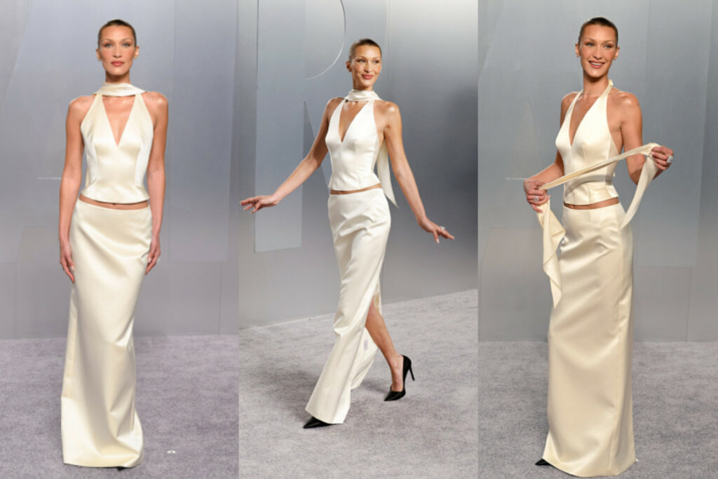 Bella Hadid Turns Heads in Custom Prada Two-Piece Set at the 2026 Vanity Fair Oscar Party