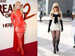 Kathryn Newton Shines in Shushu/Tong and The New Arrivals at the “Ready or Not 2: Here I Come” Premiere Tour in London