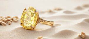 Radiant Yellow Sapphire Ring in Gold