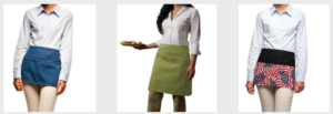3 examples of the Restaurant apron