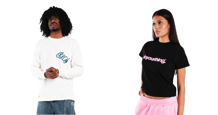 two models in Protect London clothing