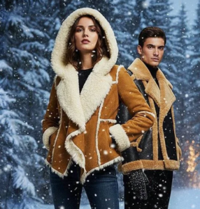Male and female model wearing Jackets Paradise coats