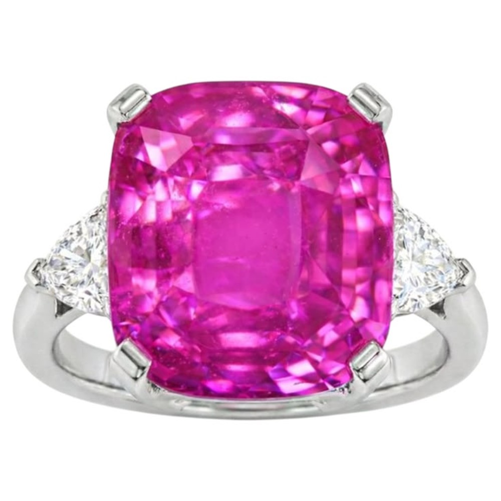 Ssef Certified 6_23 Carat Unheated Pink Sapphire Ring