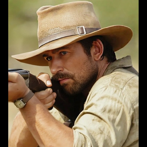 a man wearing spencer dutton hat