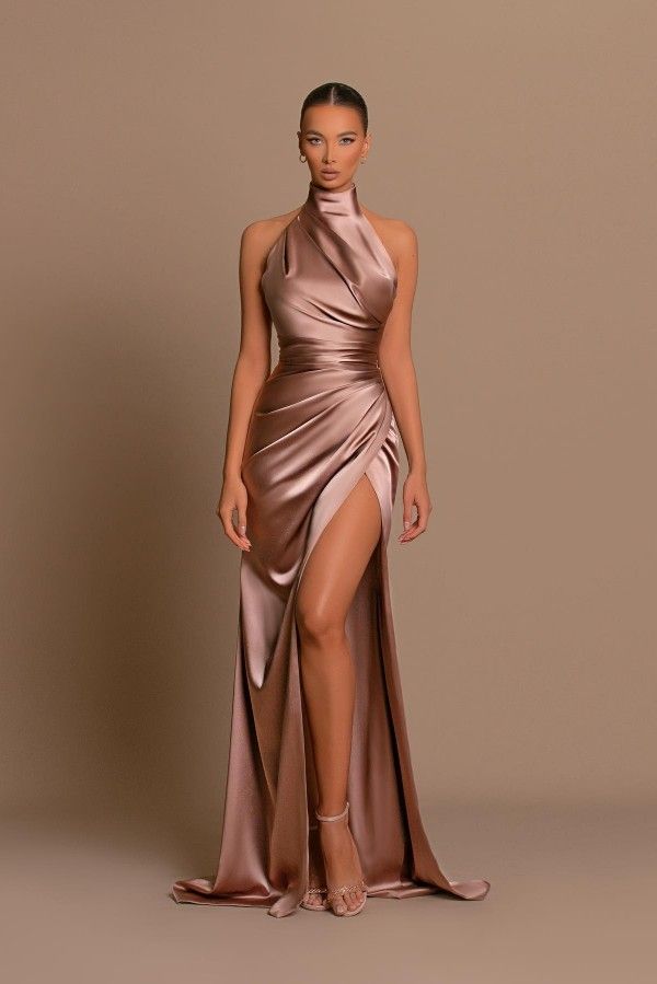 Silk pink Evening Dress