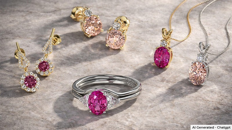 Pink gemstones jewelry