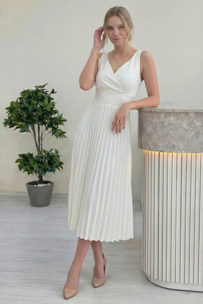 White work-to-wine dress