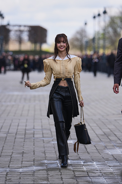 BLACKPINK Lisa Turns Heads in Chic Crop Top and Leather Pants at Louis Vuitton Fall/Winter 2026-2027 Show