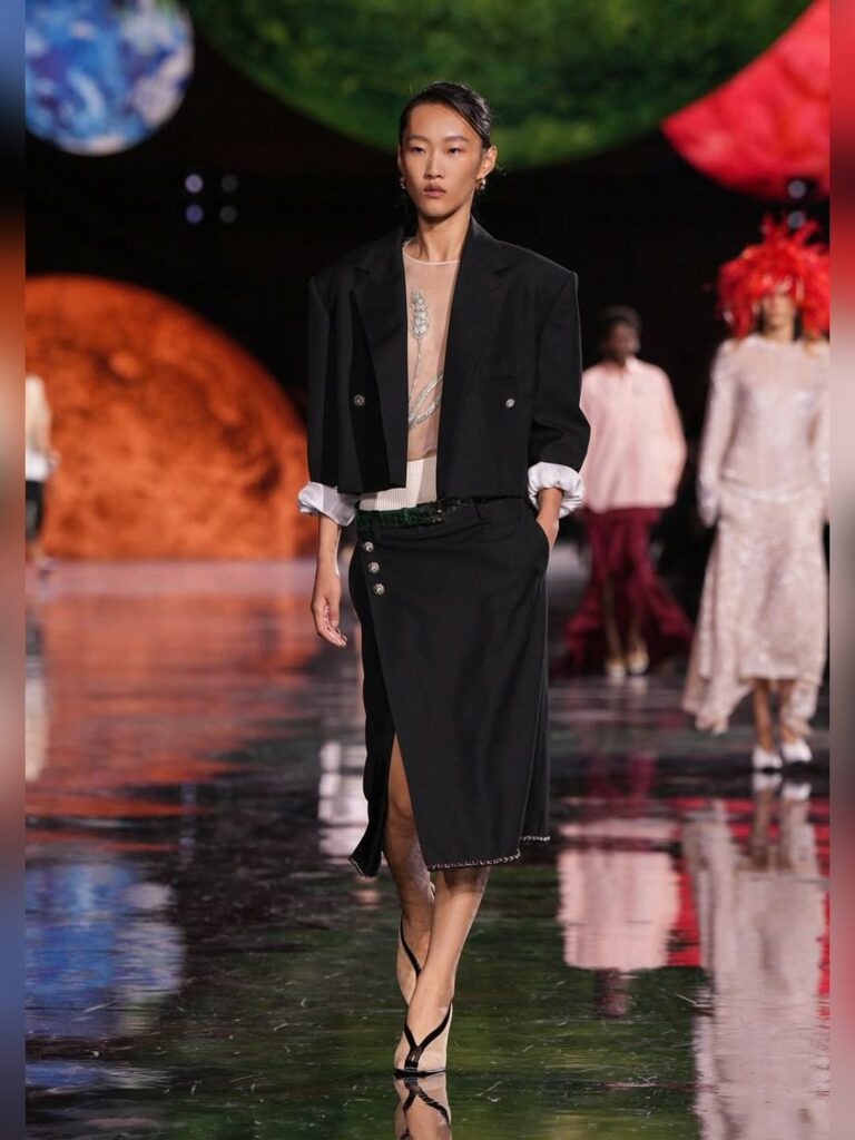 Feng Jiao Long walked down the runway at Chanel Womenswear’s Spring/Summer 2026