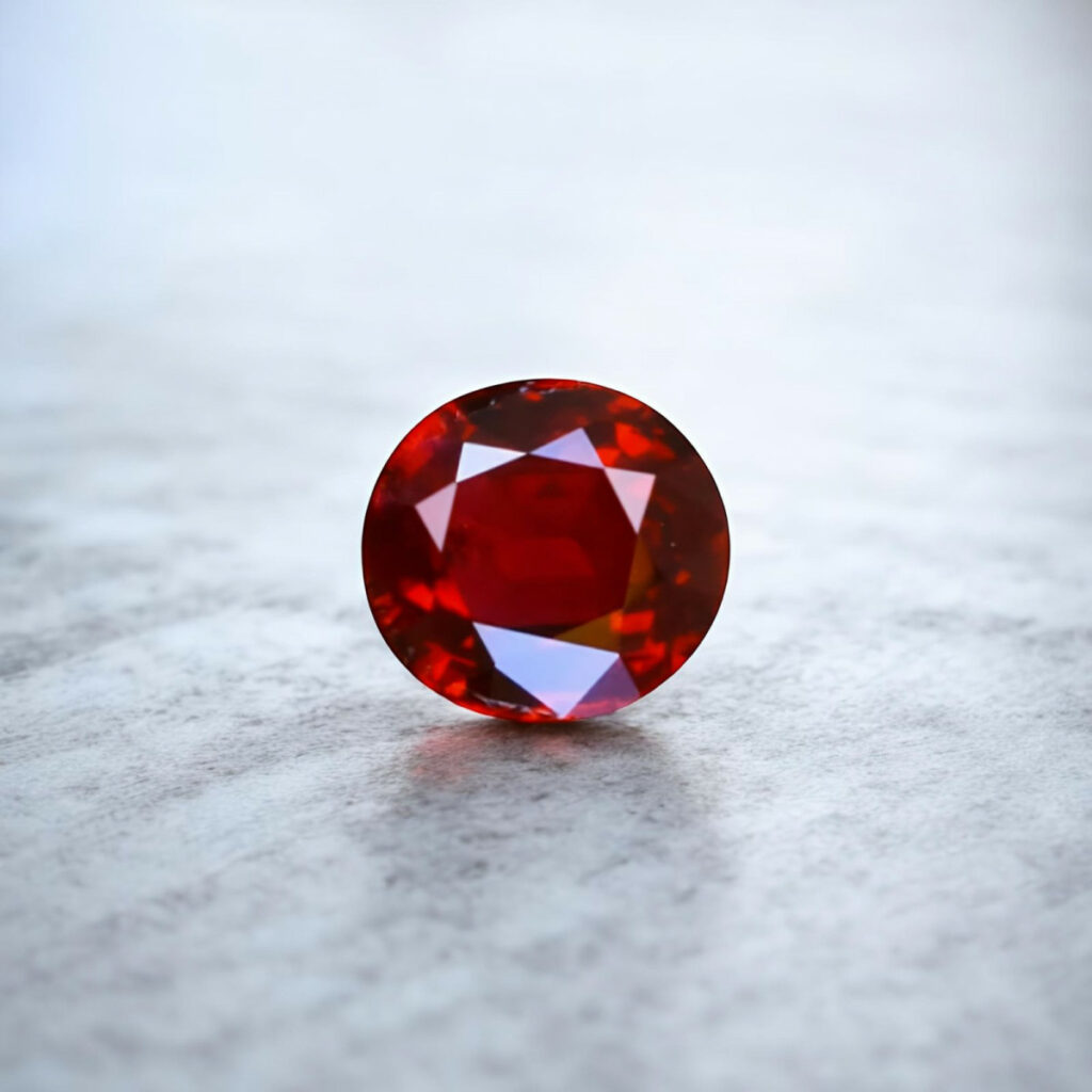 a single ruby stone