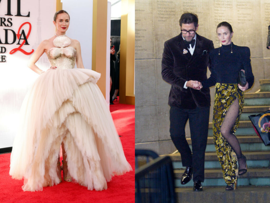 Emily Blunt Stuns in Schiaparelli Couture and Balmain at “The Devil Wears Prada 2” NYC Premiere