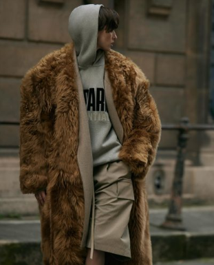 Fear of God Essentials Hoodie with fur coat 