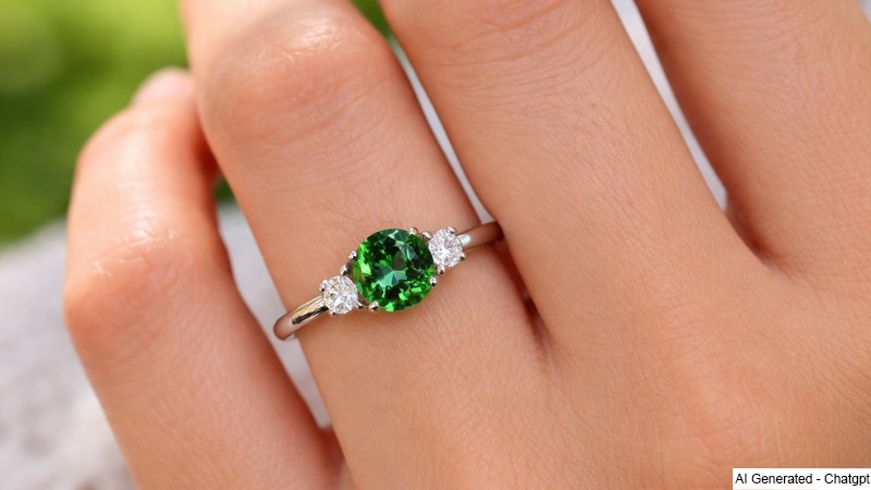 Tsavorite Garnets ring