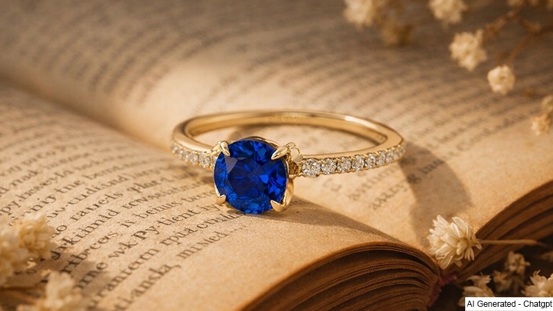 Blue Sapphire Engagement Ring