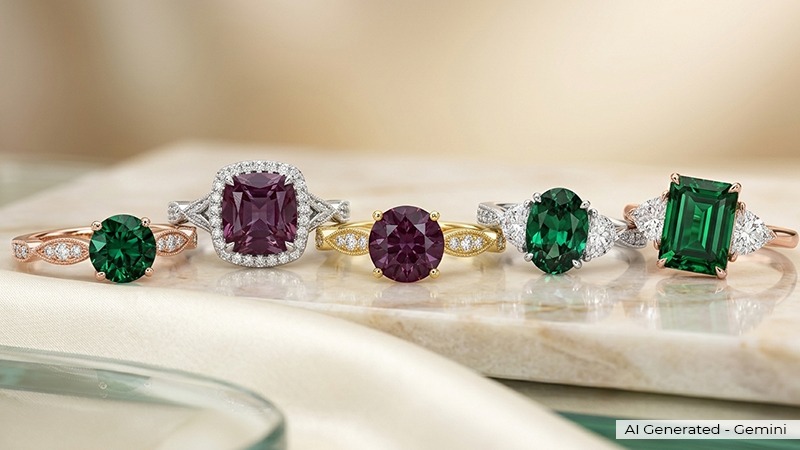 alexandrite engagement ring