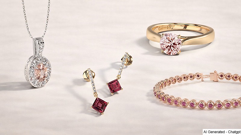 Pink gemstones jewelry