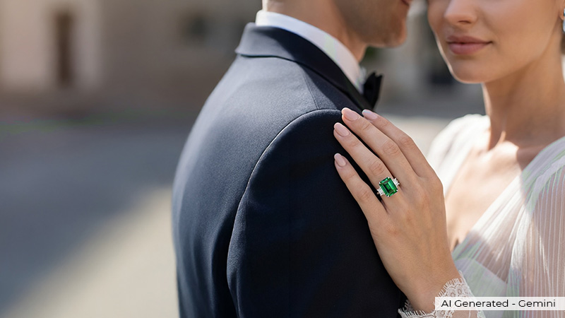 emerald wedding ring