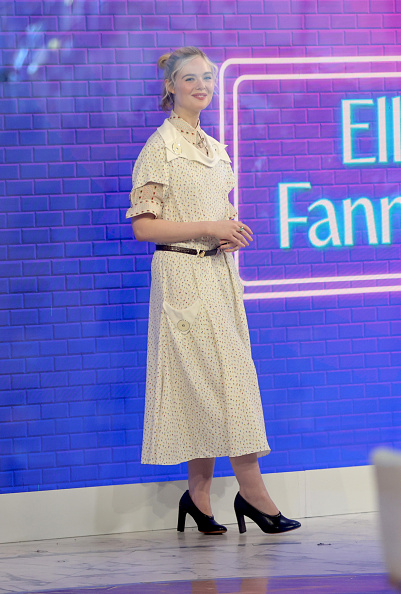 Elle wearing Rabanne Polka-Dot Midi Dress at the “Today” Show