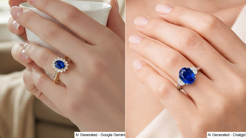 2 blue sapphire engagement rings