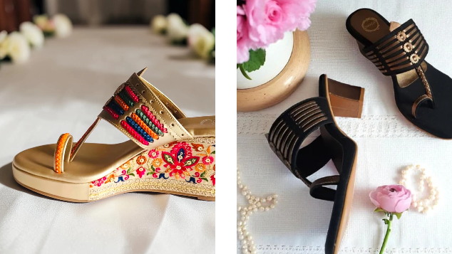 practical footwear black and beige sandals