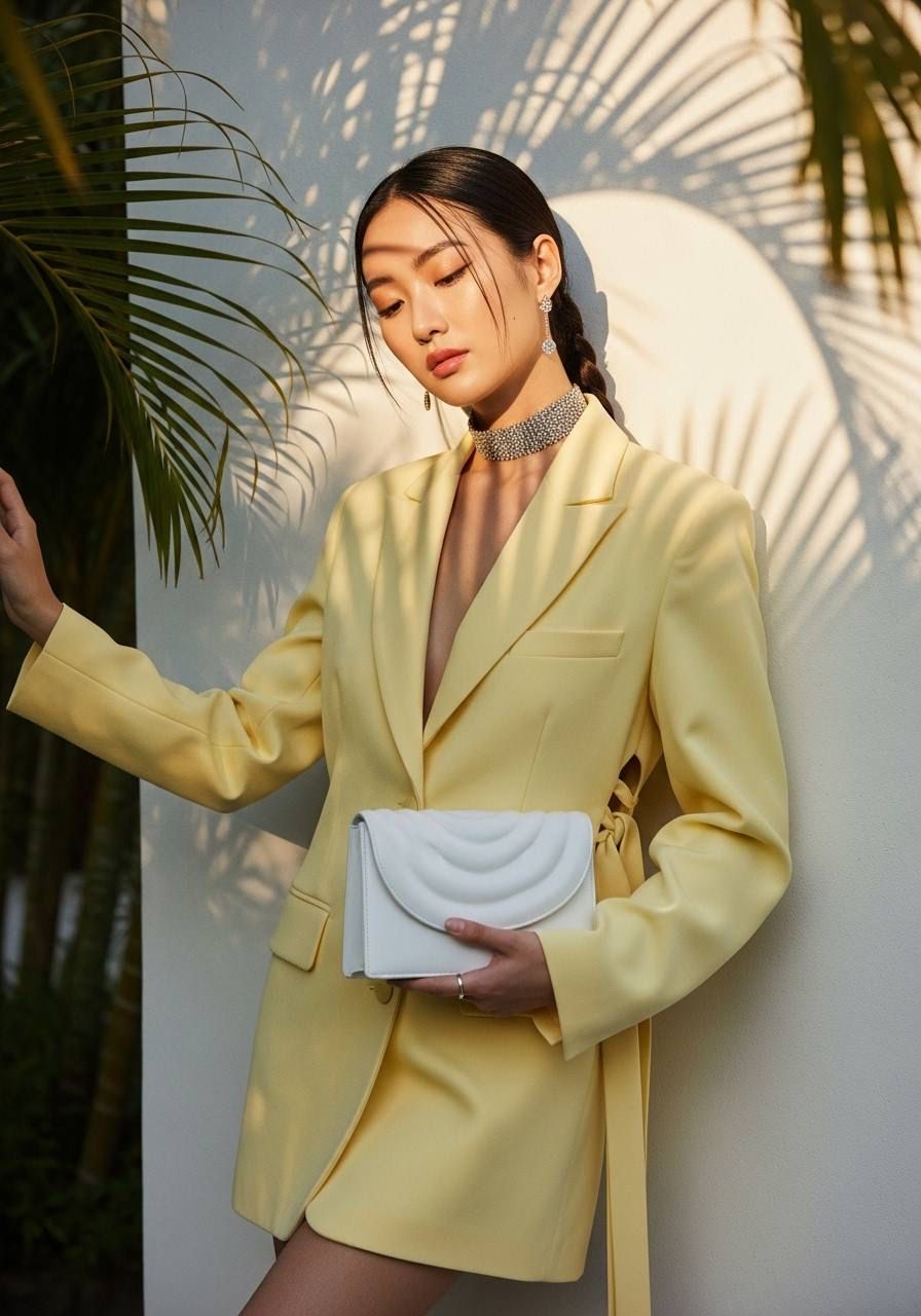 Butter yellow suit