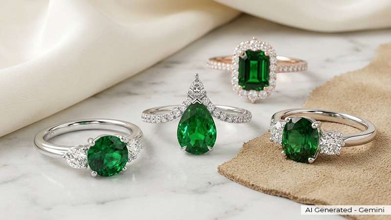 emerald gemstone rings