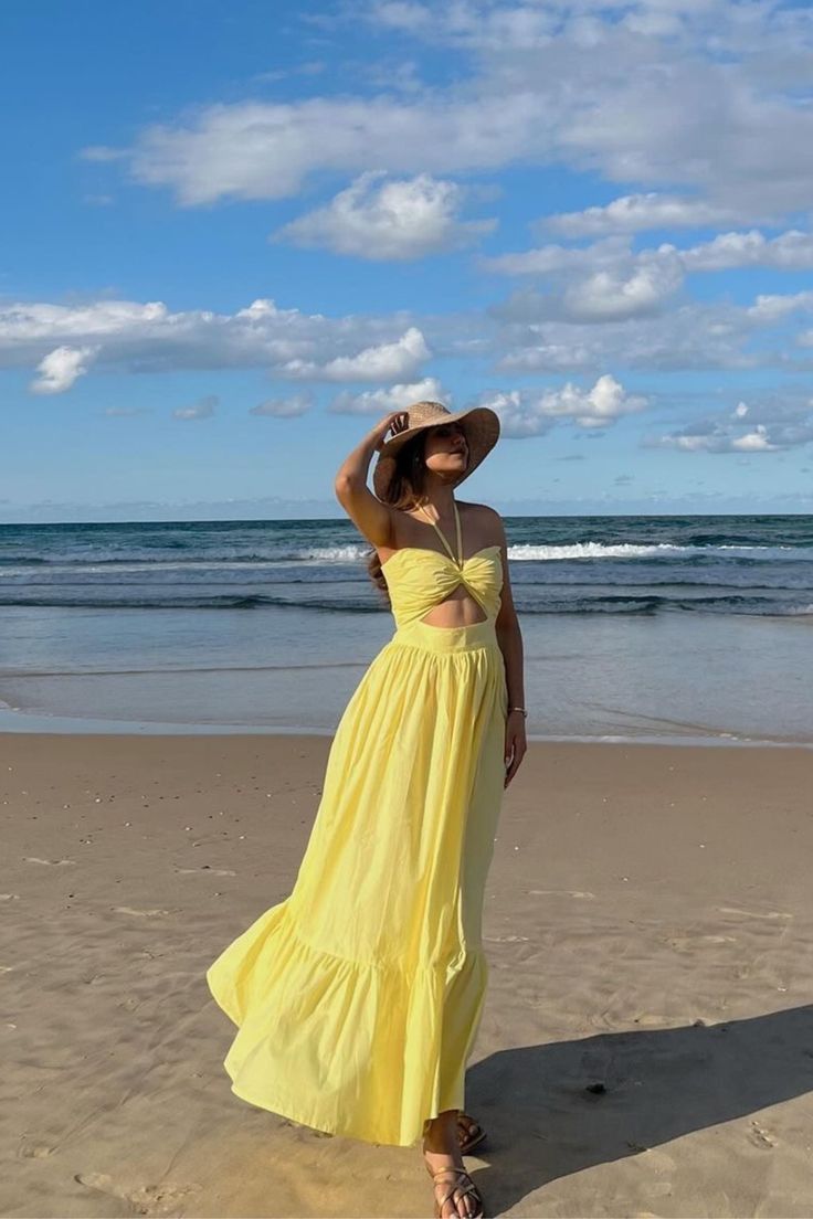 European Summer - yellow maxi dress