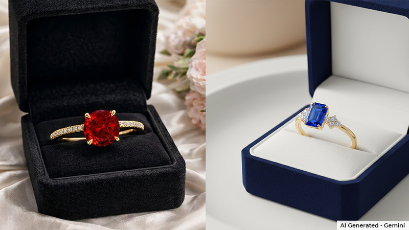 rings in red white and blue stones to celebrate Freedom 250