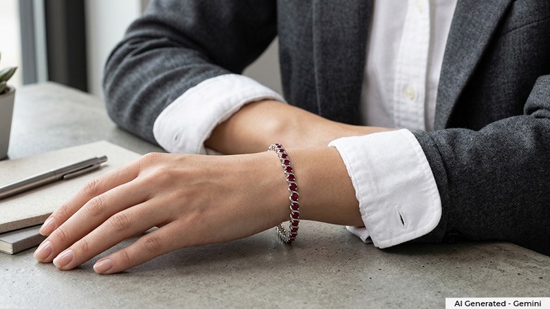 ruby tennis bracelet