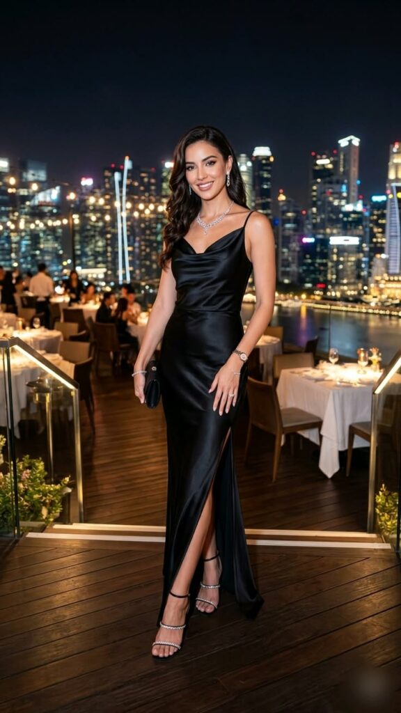 Black Satin Dress