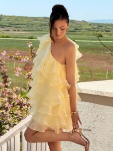 Yellow Ruffled Dress