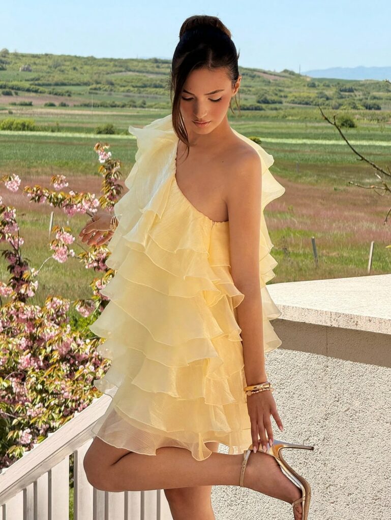 Yellow Ruffled Dress