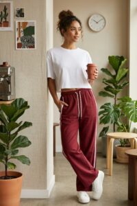 Burgundy sweatpants