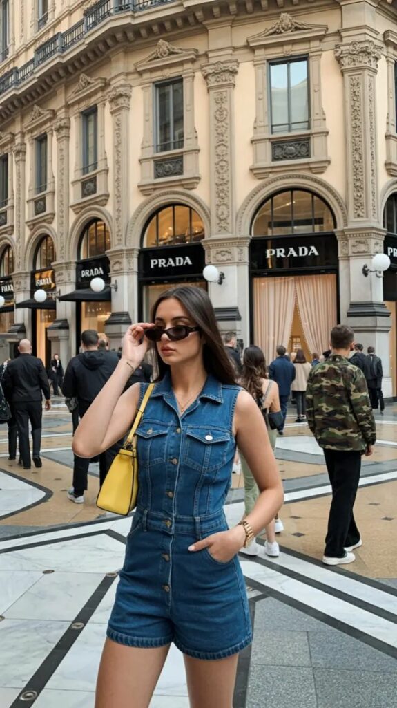 Denim Romper Outfit