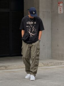Graphic T-shirt and Cargo Pants